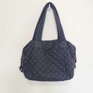 MZ WALLACE Medium Sutton Tote Bag Black Quilted Purse Everyday Travel
